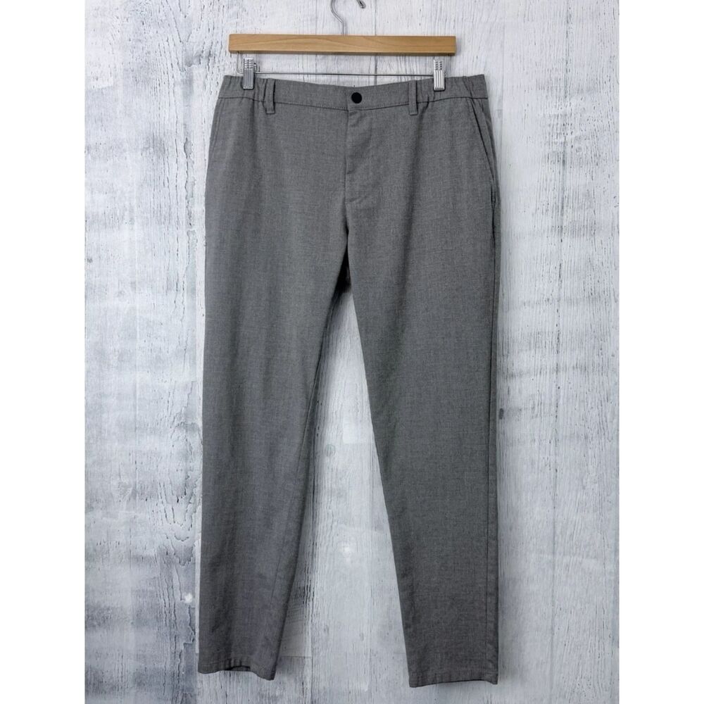 Zara Dress Pants Women's XL Heather Gray Mid Rise Straight Leg (Fit 33x29)